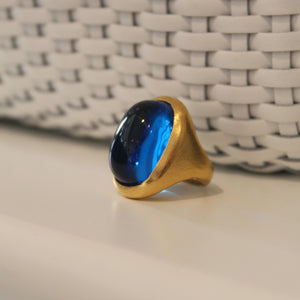 Bague upcyclée SOLO - Murano blanche - De Perles Et D'Or Bague upcyclée SOLO - Murano blanche - De Perles Et D'Or