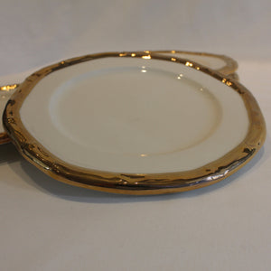 Assiette Dessert Bambou Doré