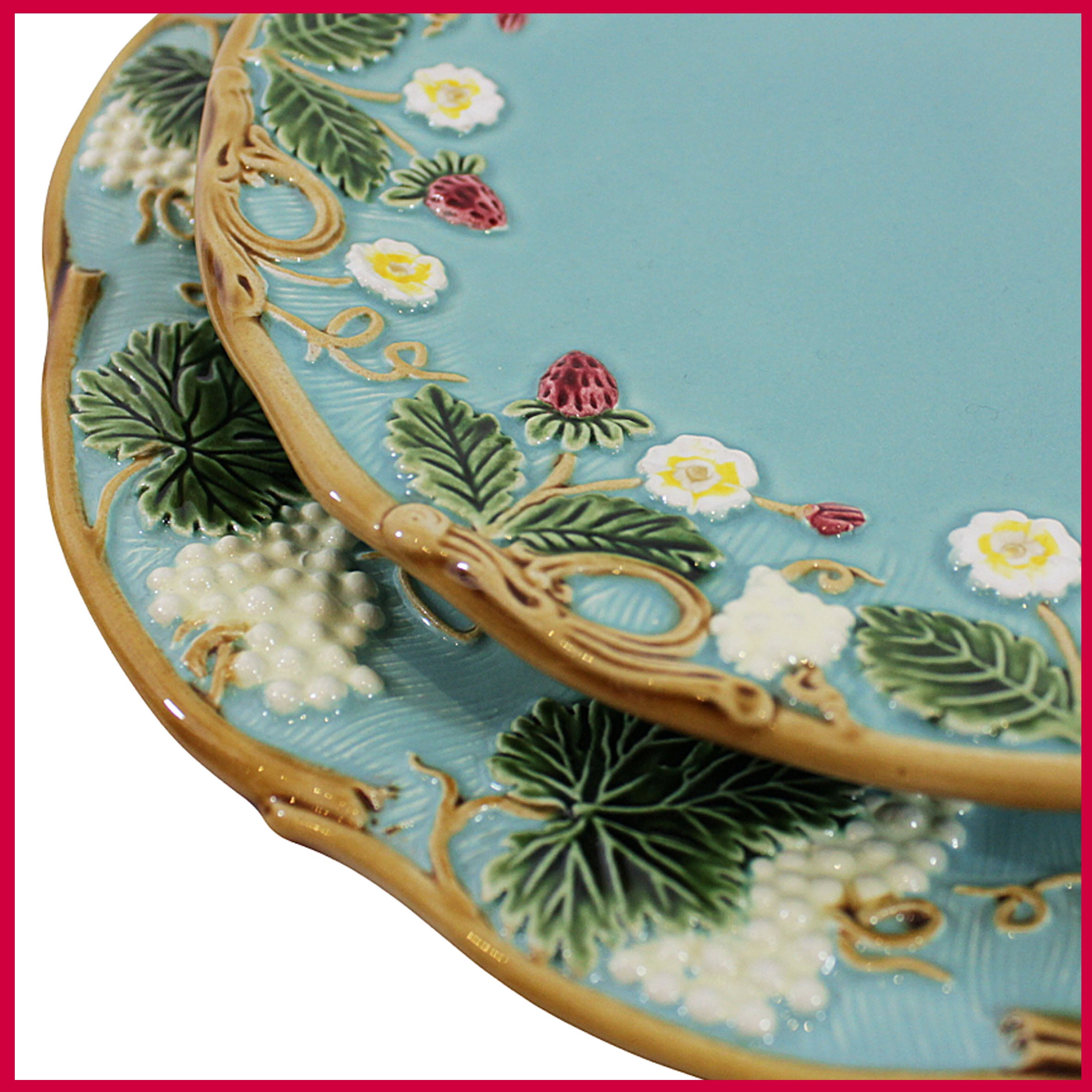 Assiette Plate & Dessert en Barbotine
