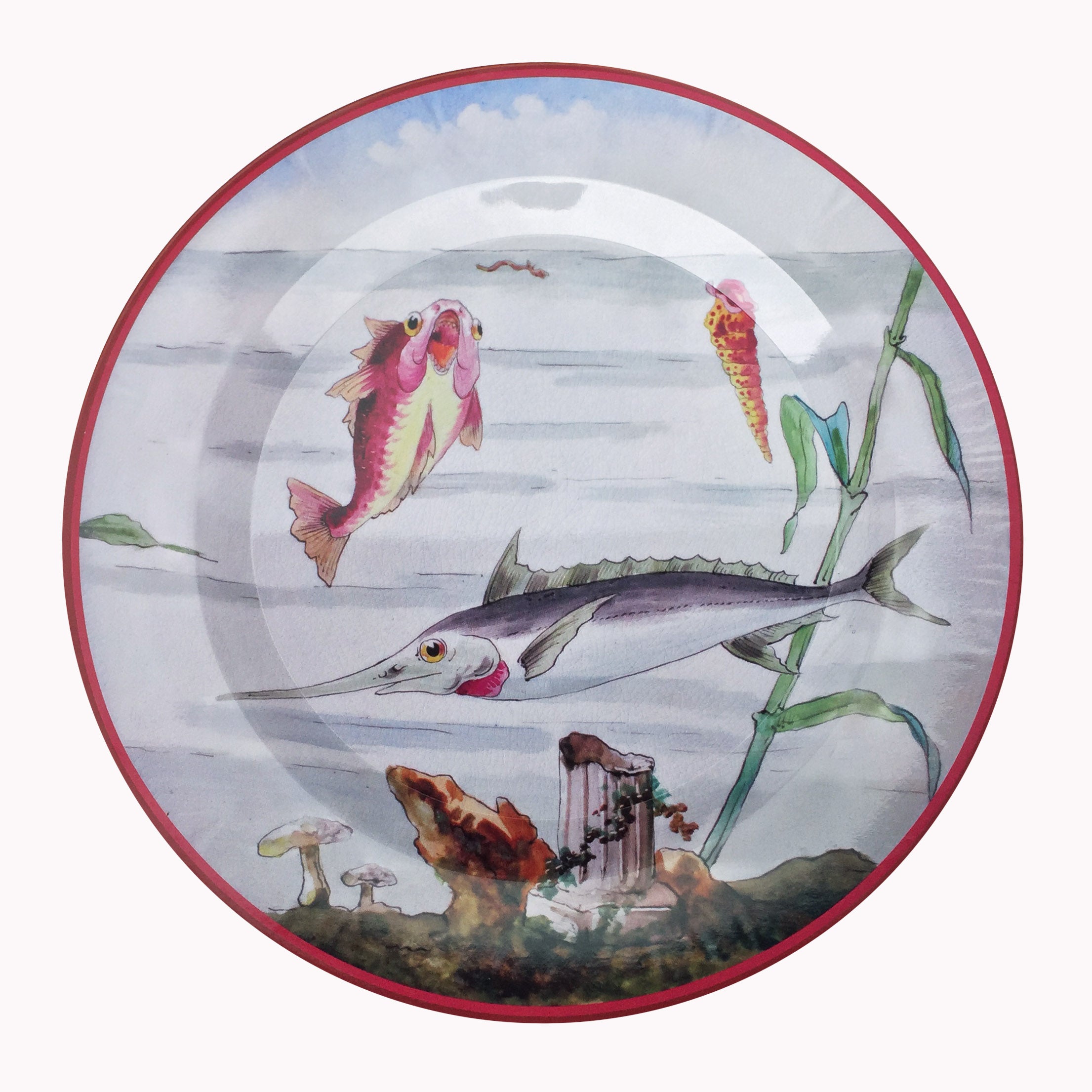 Coffret 6 Assiettes Tôle Poissons