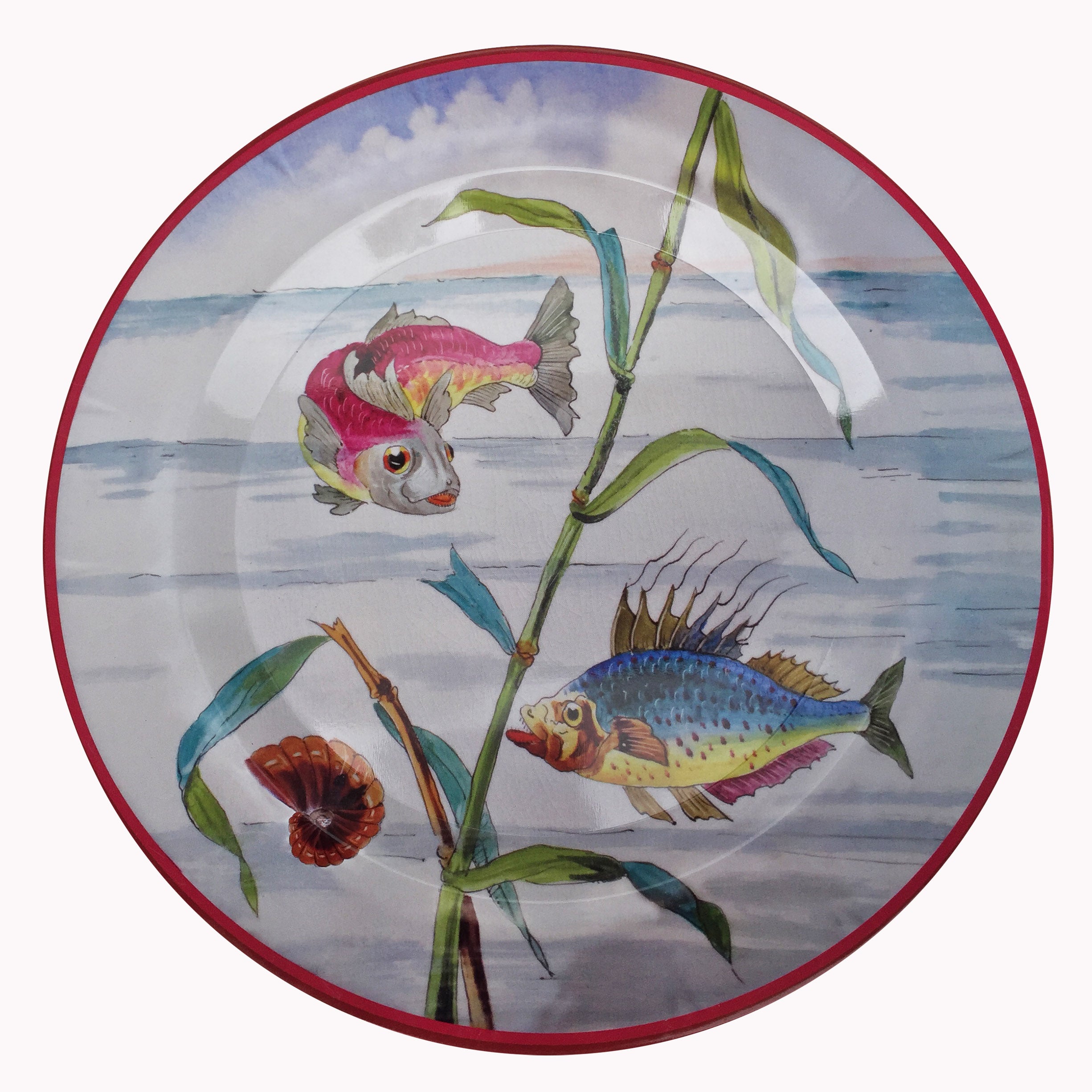 Coffret 6 Assiettes Tôle Poissons