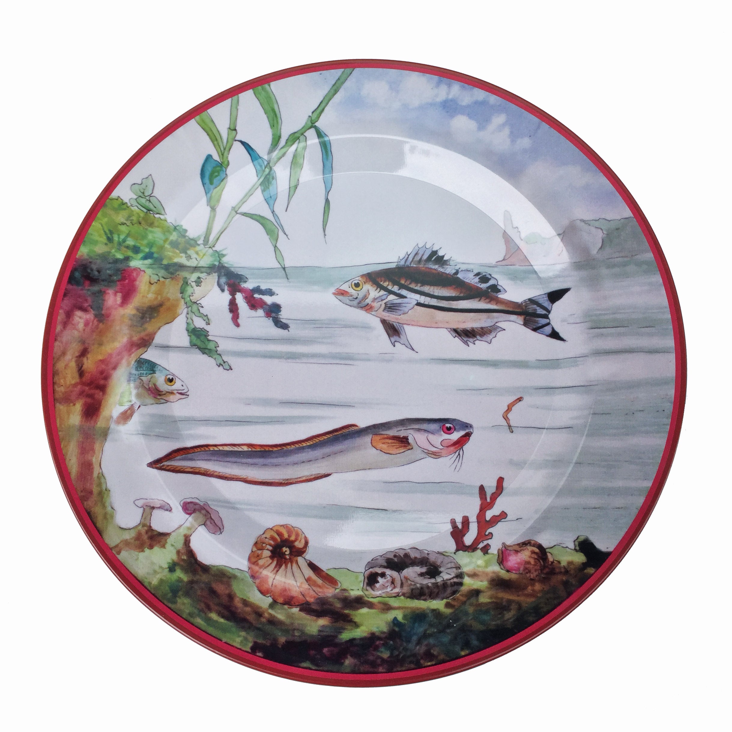 Coffret 6 Assiettes Tôle Poissons