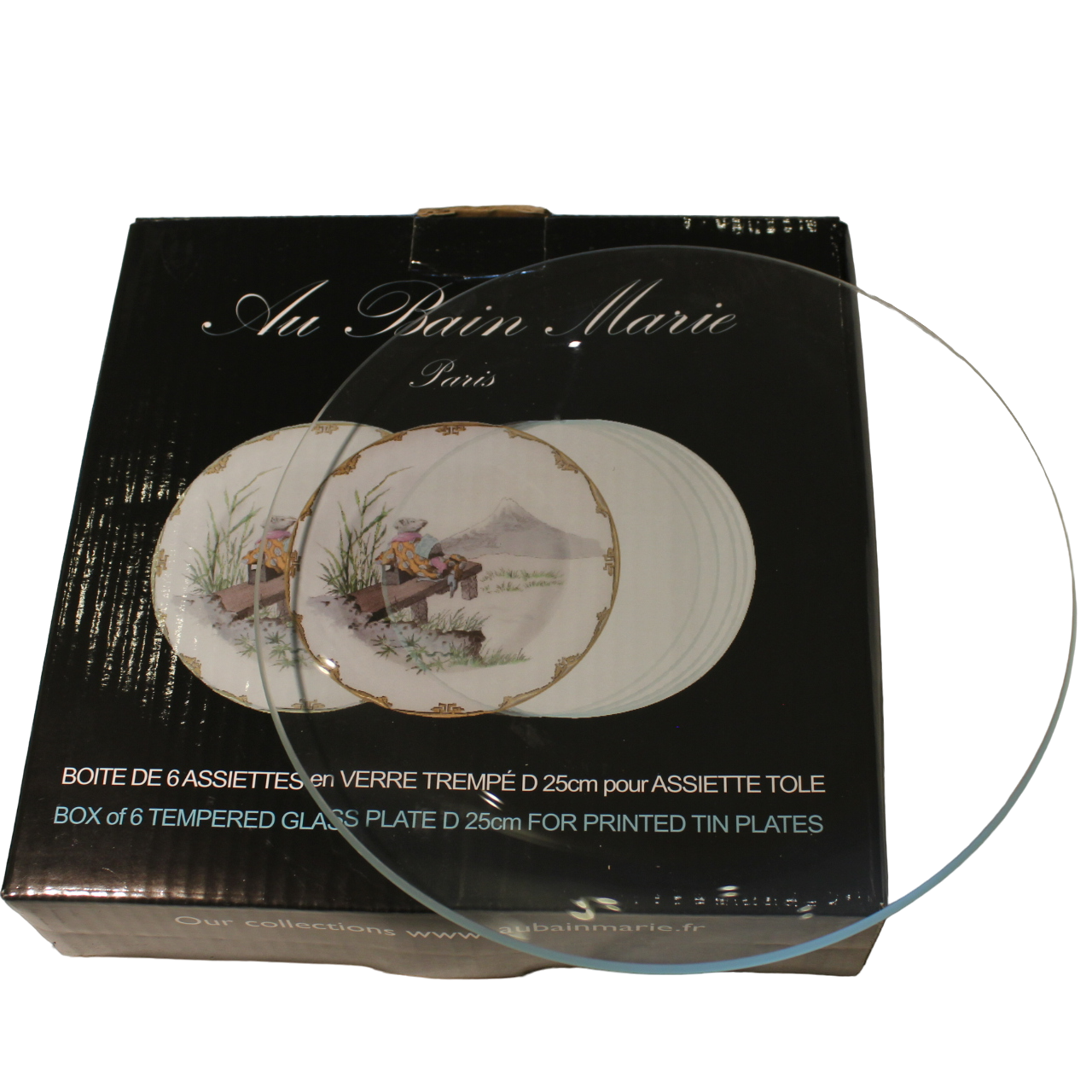 Coffret 6 Assiettes Verre