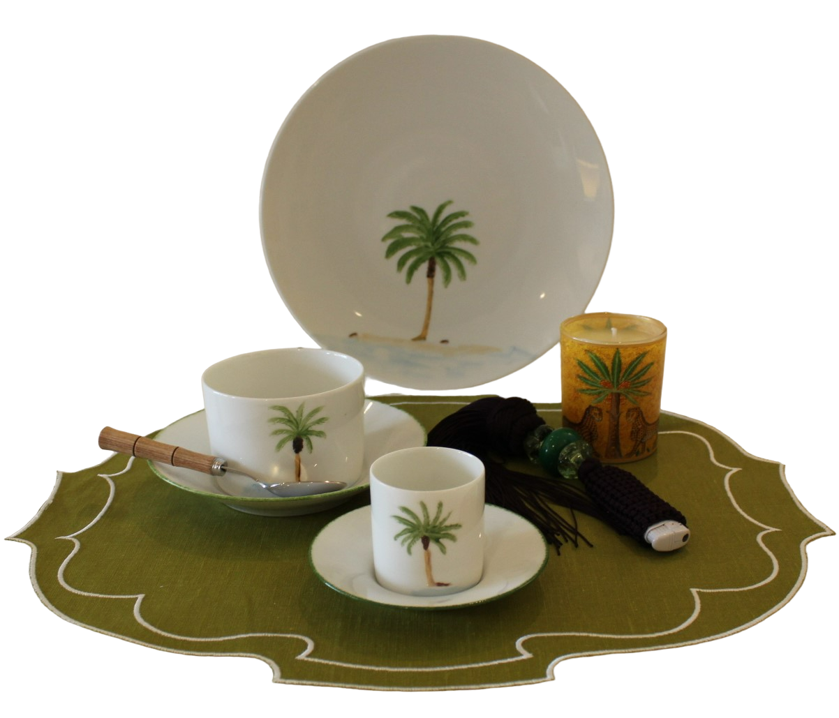 Tasse & Sous-Tasse Déjeuner Palmier