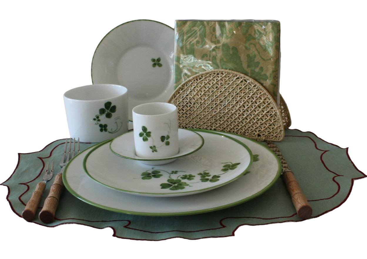 Assiette Porcelaine Trèfle